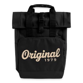 Geburtstagsgeschenk 1979 | Geboren 1979 - Rolltop Rucksack mit zwei Griffen - Schwarz - Vorne