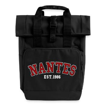 Nantes fondée en 1986 - Sac à dos Roll Top à deux anses - noir - Devant