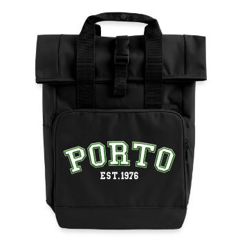 Porto Est. 1976 - Roll Top Backpack with Two Handles - black - Front