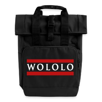 Wololo - 2 white - Mobii_3 Gamer Edition - Rolltop Rucksack mit zwei Griffen - Schwarz - Vorne