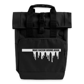 make racism wrong again - Rolltop Rucksack mit zwei Griffen - Schwarz - Vorne