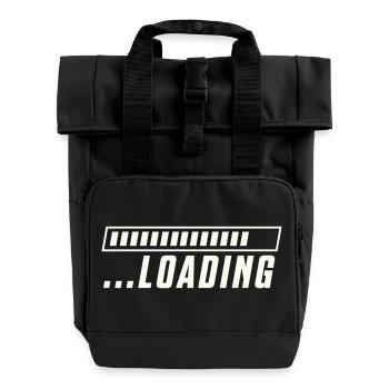 Loading Bar Loading Progress - Roll Top Backpack with Two Handles - black - Front