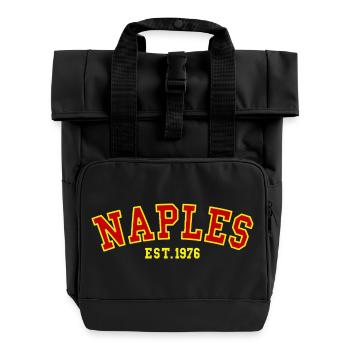 Neapel gegründet 1976 - Rolltop Rucksack mit zwei Griffen - Schwarz - Vorne