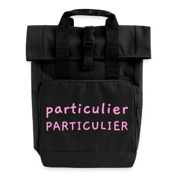 PRIVATE PARTICULAR! - Roll Top Backpack with Two Handles - black - Front