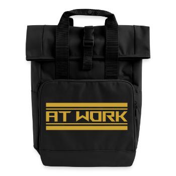 at work - Rolltop Rucksack mit zwei Griffen - Schwarz - Vorne