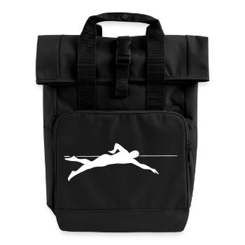 Dynamic Sprinter Line Graphics - Roll Top Backpack with Two Handles - black - Front