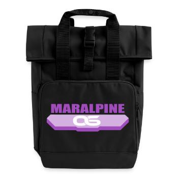 Maralpine Logo 06 - Roll Top Backpack with Two Handles - black - Front