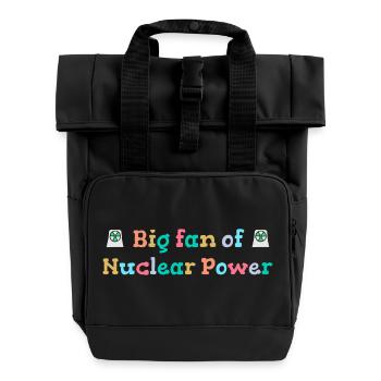 Großer Fan von Kernenergie - Rolltop Rucksack mit zwei Griffen - Schwarz - Vorne