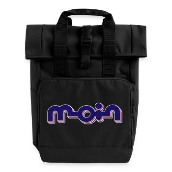 Moin - Rolltop Rucksack mit zwei Griffen - Schwarz - Vorne