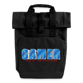 NERDY forever - Gamer - Roll Top Backpack with Two Handles - black - Front