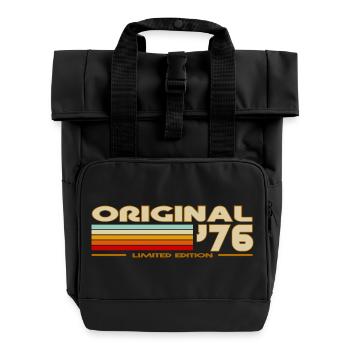 1976 - Rolltop Rucksack mit zwei Griffen - Schwarz - Vorne