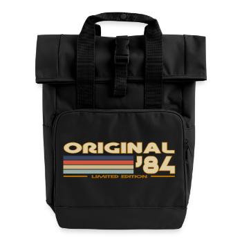 1984 - Roll Top Backpack with Two Handles - black - Front