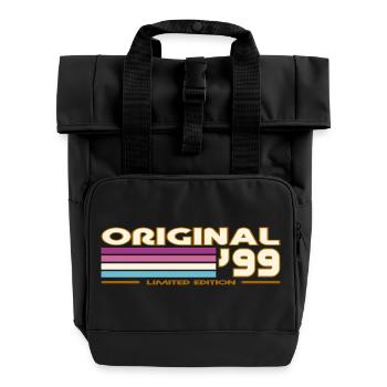 1999 - Roll Top Backpack with Two Handles - black - Front