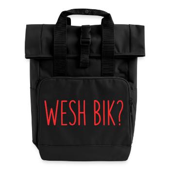 Wesh Bik Arabischer Humor Algerischer Slang - Rolltop Rucksack mit zwei Griffen - Schwarz - Vorne
