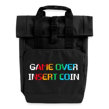 Game Over Insert Coin (foncé) - Sac à dos Roll Top à deux anses - noir - Devant
