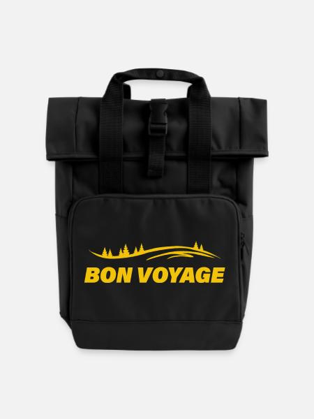 BON VOYAGE - Rolltop Rucksack mit zwei Griffen - Schwarz