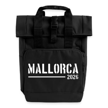 Mallorca 2026 Holidays - Roll Top Backpack with Two Handles - black - Front