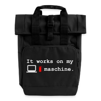 Ça marche sur ma chemise machine - Sac à dos Roll Top à deux anses - noir - Devant