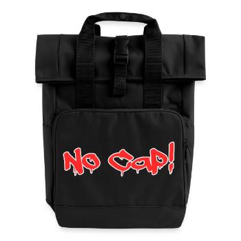 No Cap - Rolltop Rucksack mit zwei Griffen - Schwarz - Vorne