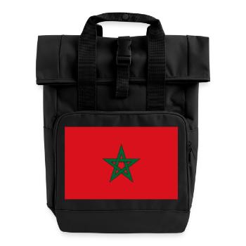 Drapeau du Maroc - Sac à dos Roll Top à deux anses - noir - Devant