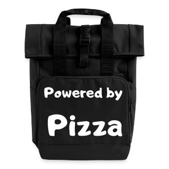 Conception de pizzas - Sac à dos Roll Top à deux anses - noir - Devant