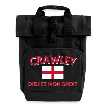 Crawley Graphic Flag Dieu Droit - Sac à dos Roll Top à deux anses - noir - Devant