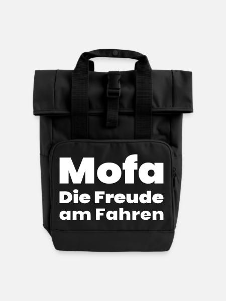 Mofa - Rolltop Rucksack mit zwei Griffen - Schwarz