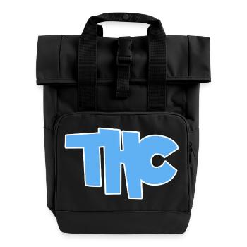 THC - Roll Top Backpack with Two Handles - black - Front