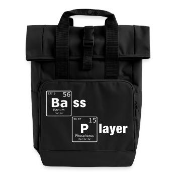 Bass Player PSE Periodensystem Elemente Nerd - Rolltop Rucksack mit zwei Griffen - Schwarz - Vorne