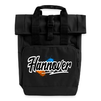 Hannover - Rolltop Rucksack mit zwei Griffen - Schwarz - Vorne