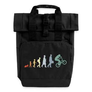 Évolution du BMX Vintage - Sac à dos Roll Top à deux anses - noir - Devant