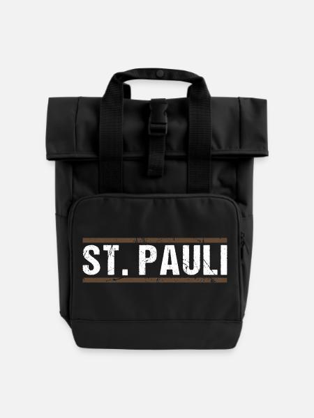 St. Pauli - Rolltop Rucksack mit zwei Griffen - Schwarz