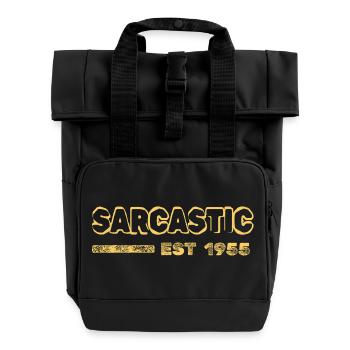 Sarcasme 1955 - Sac à dos Roll Top à deux anses - noir - Devant