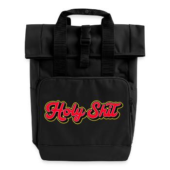 Heilige Scheiße, 3D Red Script - Rolltop Rucksack mit zwei Griffen - Schwarz - Vorne