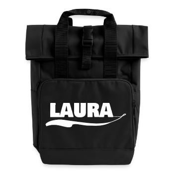 laura als Geschenk - Rolltop Rucksack mit zwei Griffen - Schwarz - Vorne