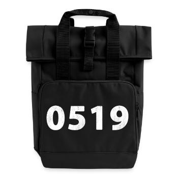 0519 Leeuwarden Dokkum Birdaard Aalsum Moddergat - Sac à dos Roll Top à deux anses - noir - Devant
