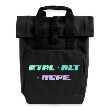 CTRL ALT NOPE - IT Motif - Roll Top Backpack with Two Handles - black - Front