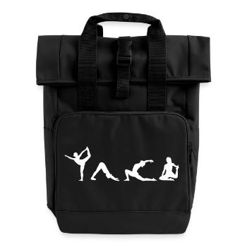 Yogini Posen - Rolltop Rucksack mit zwei Griffen - Schwarz - Vorne