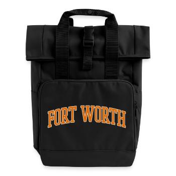 Fort Worth Collegiate Arch - Rolltop Rucksack mit zwei Griffen - Schwarz - Vorne