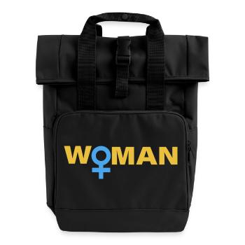 WOMAN - Rolltop Rucksack mit zwei Griffen - Schwarz - Vorne