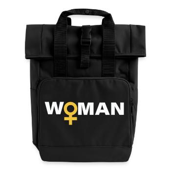 WOMAN - Rolltop Rucksack mit zwei Griffen - Schwarz - Vorne
