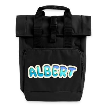 Albert as a profession - Roll Top Backpack with Two Handles - black - Front