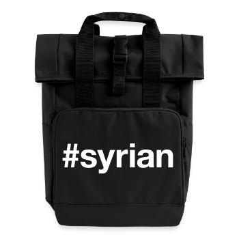 Syrie, Syrie, Hashtag - Sac à dos Roll Top à deux anses - noir - Devant