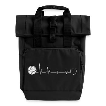 Stéthoscope Heartbeat Heartline Design - Sac à dos Roll Top à deux anses - noir - Devant