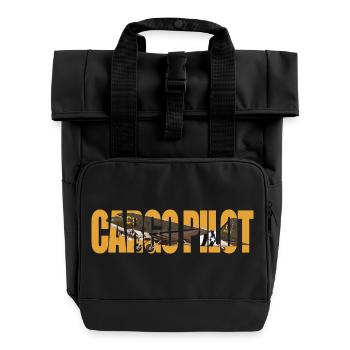 Cargo pilot C-47 - Rolltop Rucksack mit zwei Griffen - Schwarz - Vorne