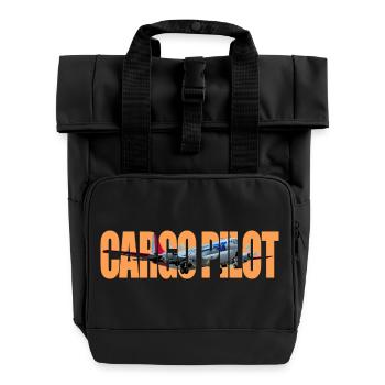 Cargo pilot C-97 - Rolltop Rucksack mit zwei Griffen - Schwarz - Vorne