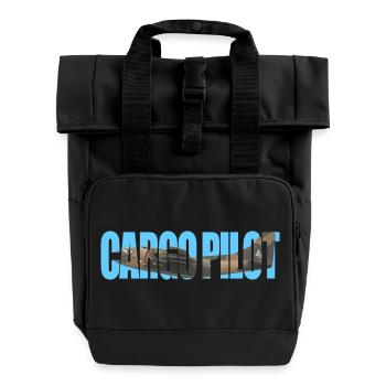 Cargo pilot C-123 - Rolltop Rucksack mit zwei Griffen - Schwarz - Vorne