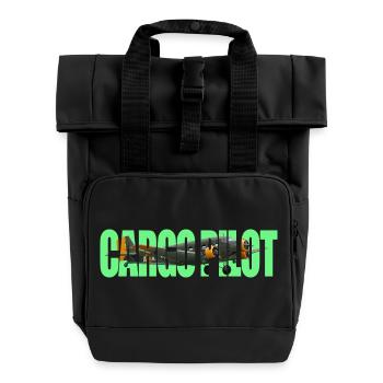 Cargo pilot Ju-52 - Rolltop Rucksack mit zwei Griffen - Schwarz - Vorne