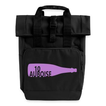 Flasche Sekt Morgendämmerung - Rolltop Rucksack mit zwei Griffen - Schwarz - Vorne