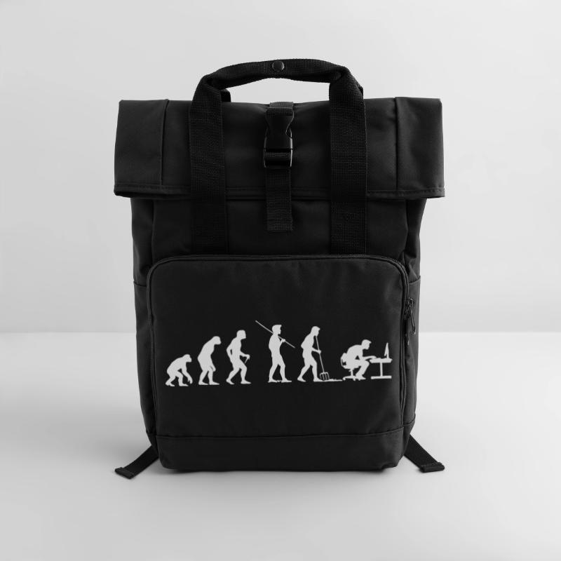 Evolution Programmierer Computerfreak Rolltop Rucksack mit zwei Griffen